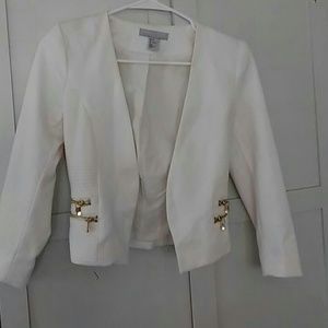 White Cropped Blazer